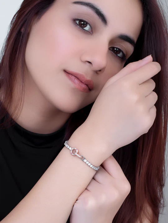 Silver Solitaire Chain Bracelet