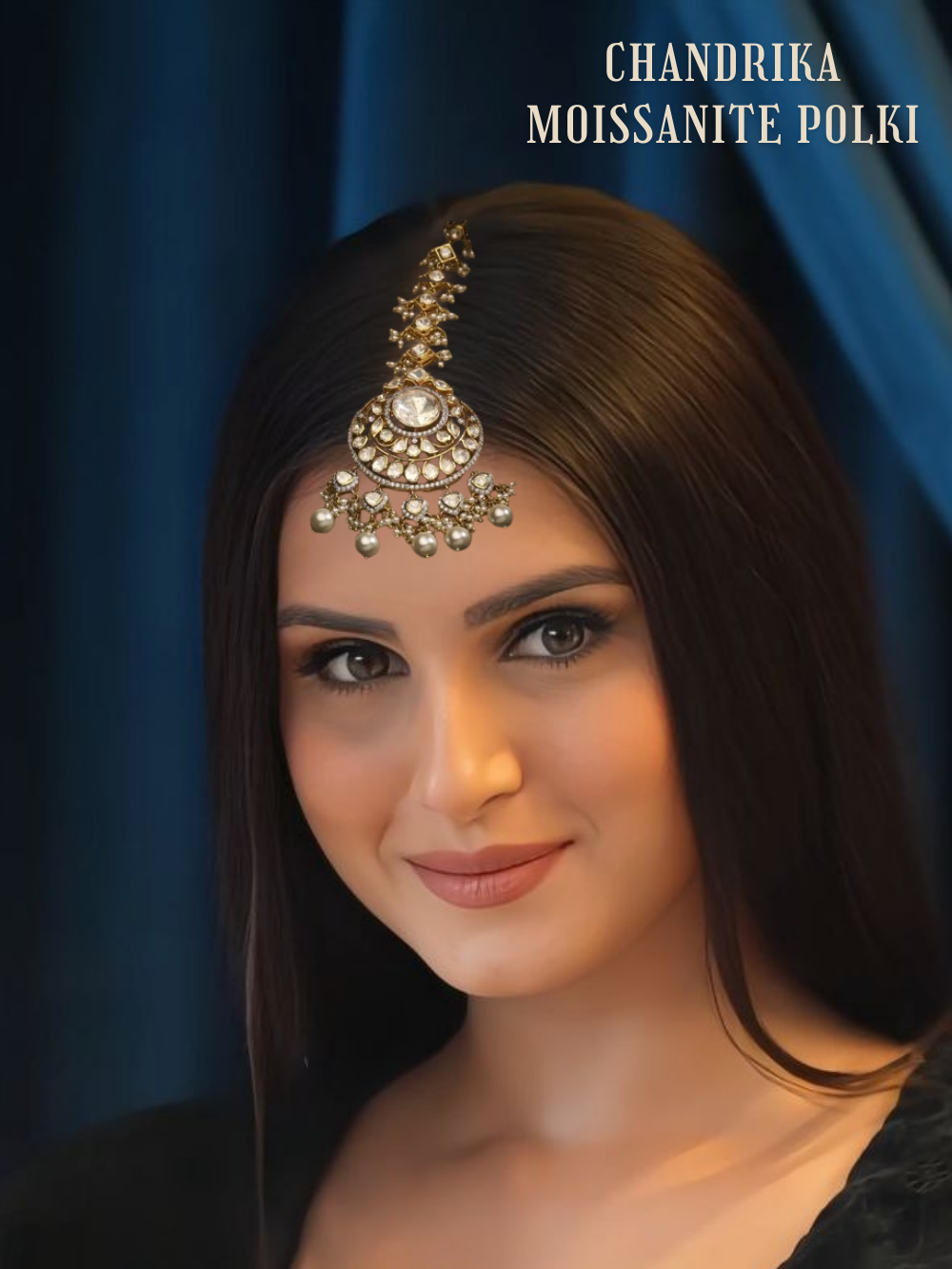Chandrika Moissanite Polki Mangtikka