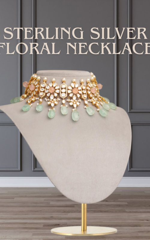 Sterling Silver Floral Necklace WB